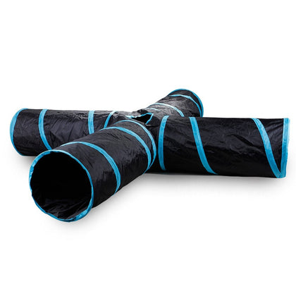 Waterproof Folding 4 Way Pet Tunnel Toy Tunnel Tube for Cats Dogs Puppy Rabbits