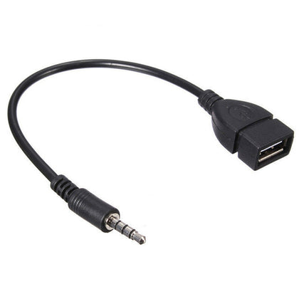 3.5mm Male Audio AUX Jack to USB 2.0 Type A Female OTG Converter Adapter