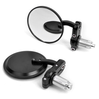 22mm Round Motorcycle Rearview Side Mirrors Handle Bar End for Honda KTM Yamaha