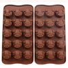 15 Holes Pig Shaped Silicone Candy Fondant Chocolate Mould Cookies Cake DIY Mold
