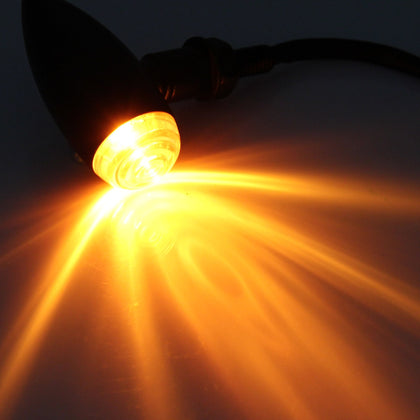 2Pcs 12V LED Motorcycle Motorbike Alloy Turn Signal Light Bulb Cornering Lamp Blinker