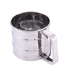 Stainless Steel Hand Hold Flour Sieve Sugar Powder Sieve for Cooking Baking Tools