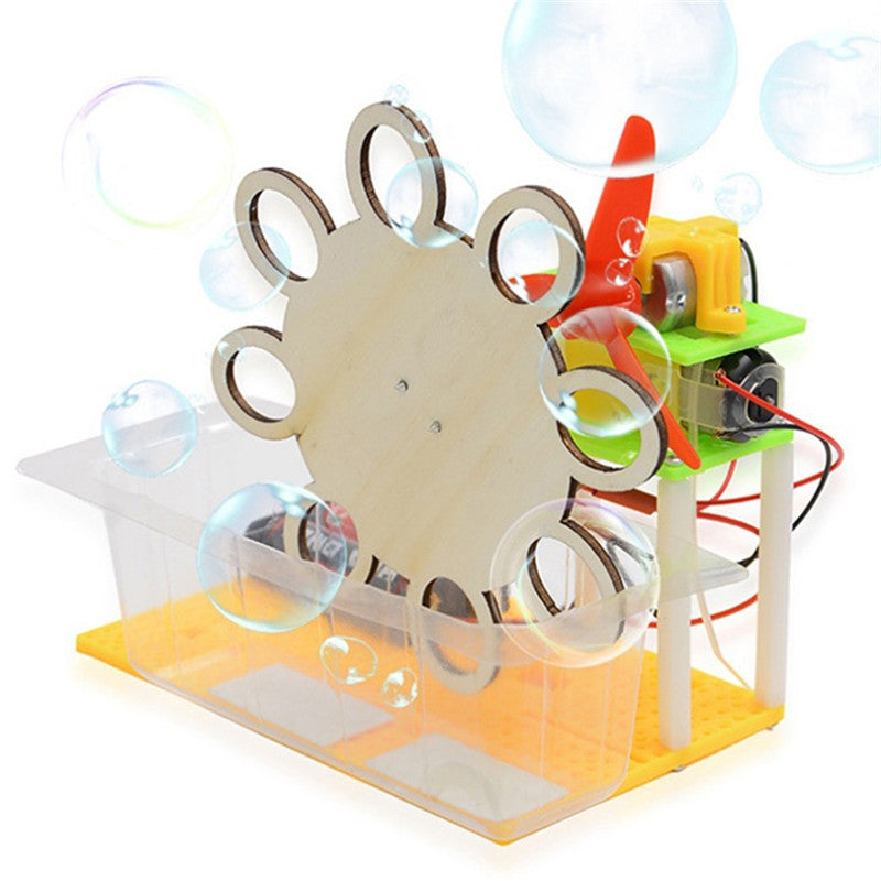 DIY Electric Bubble Machine Children Science Education Toy