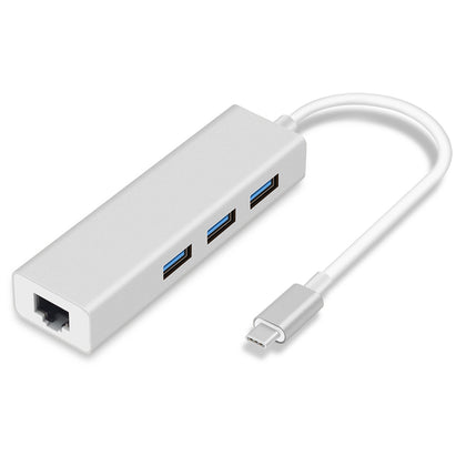 TYPE-C 3PORT USB 3.0 HUB with Gigabit Ethernet Adapter