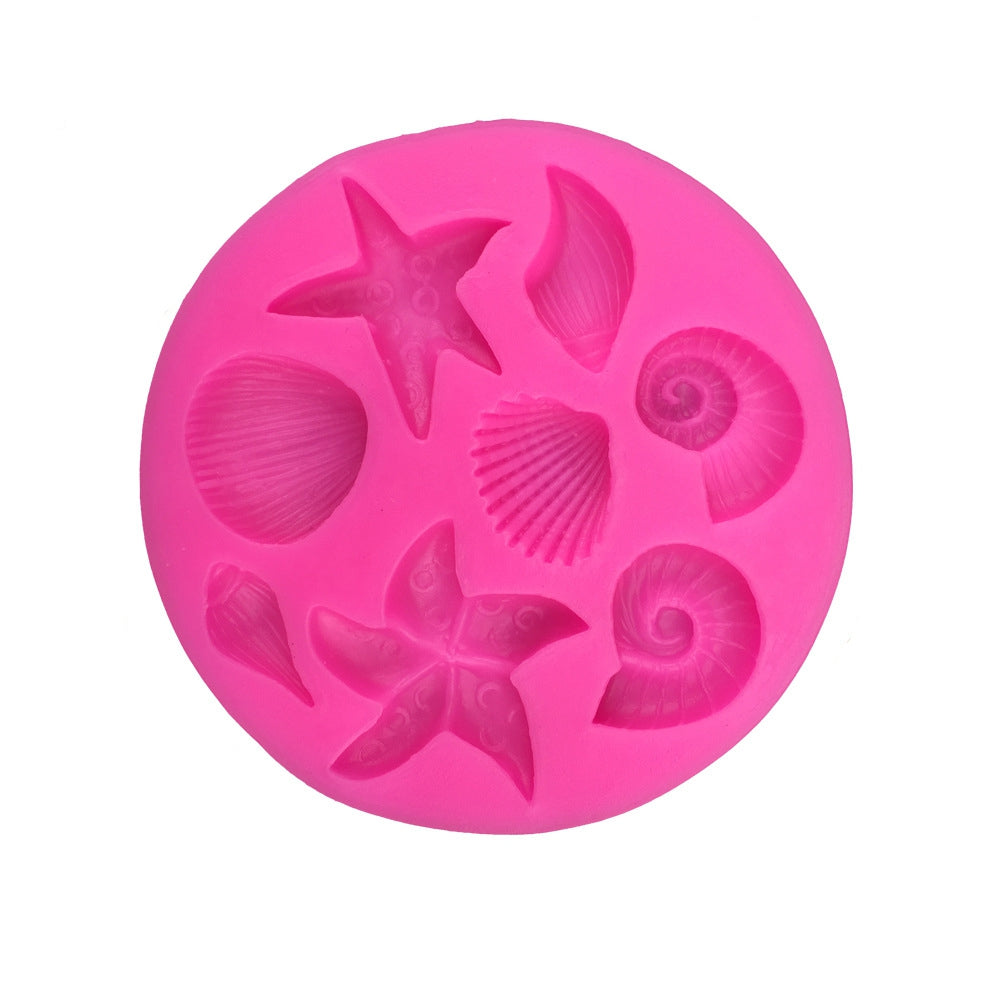 3D Starfish Sea Shells Animal Silicone Mould Fondant Cake Decorating Tools Chocolate Candy Molds Kitchen Baking Moulds