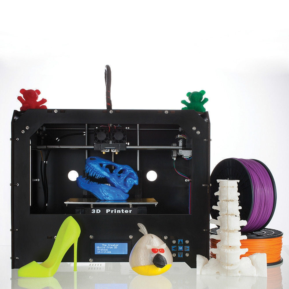 Factory FDM - Black Makerbot Replicator 3D-Printer 2 Extruders NEW