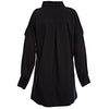 Chic Turn Down Collar Long Sleeve Pure Color Cut Out Button Design Chiffon Blouse for Women