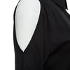 Chic Turn Down Collar Long Sleeve Pure Color Cut Out Button Design Chiffon Blouse for Women
