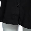 Chic Turn Down Collar Long Sleeve Pure Color Cut Out Button Design Chiffon Blouse for Women