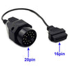 20 Pin Female to 16 Pin Male Adapter OBD - II OBD2 Cable Diagnostic Connector Cable for BMW