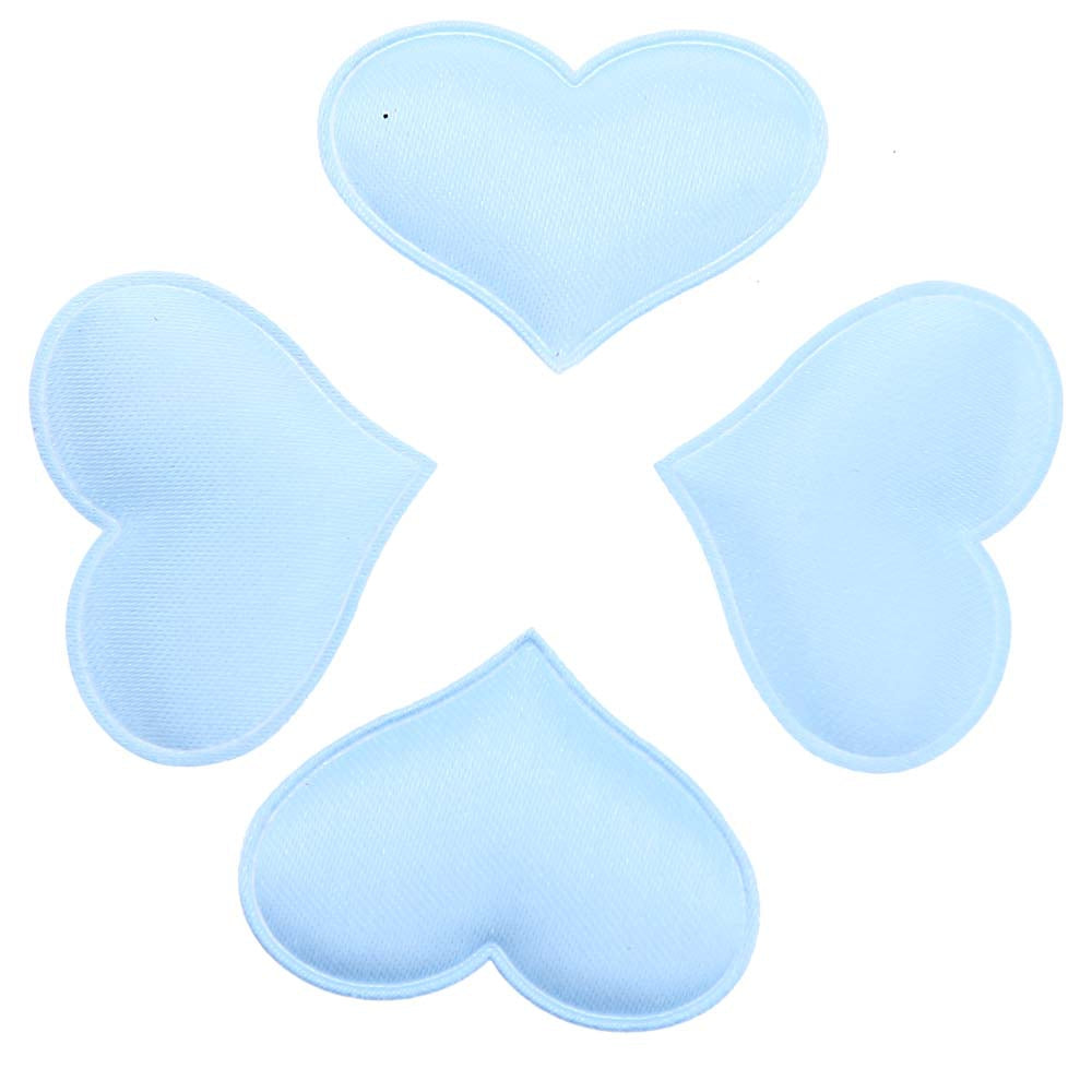1000pcs Padded Fabric Heart Applique for Wedding Party Decoration Scrapbook Hair Craft
