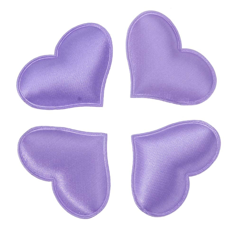 1000pcs Padded Fabric Heart Applique for Wedding Party Decoration Scrapbook Hair Craft