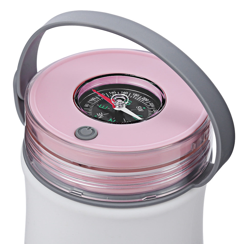 LJC 100 3-in-1 Portable Waterproof Outdoor Compass Storage USB Energy Saving LED Hand Lamp