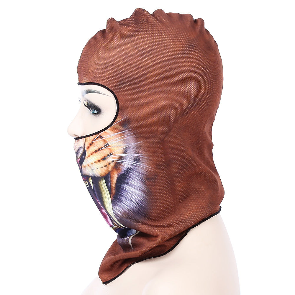 Outdoor Sports Cycling 3D Animal Pattern Full Face Mask Protective Hat