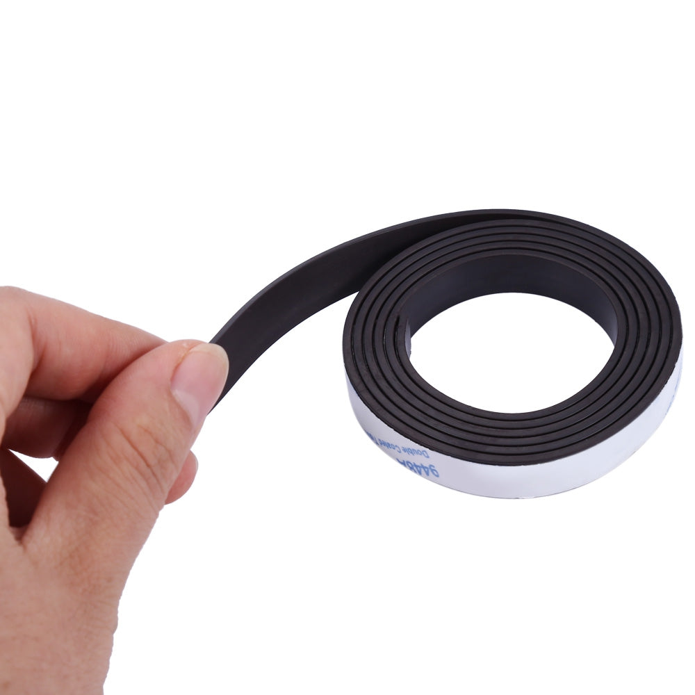 10 x 1.5mm 1m Self-adhesive Flexible Rubber Magnet Strip Tape