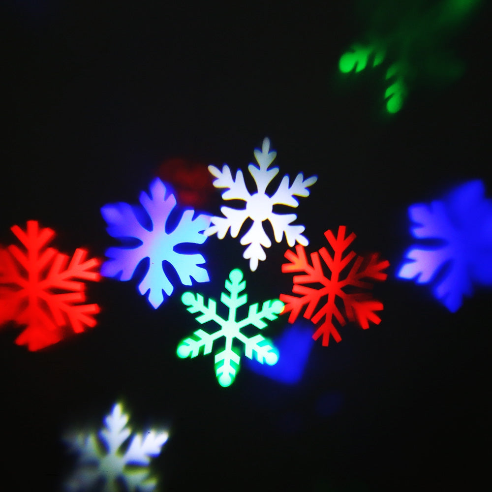 Lightme 110 - 240V 6W LED Waterproof Colorful Snowflake Light Landscape Projector Lamp