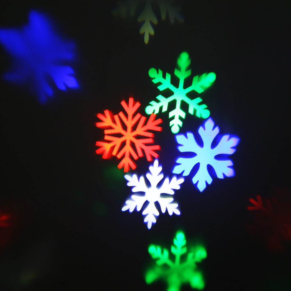 Lightme 110 - 240V 6W LED Waterproof Colorful Snowflake Light Landscape Projector Lamp