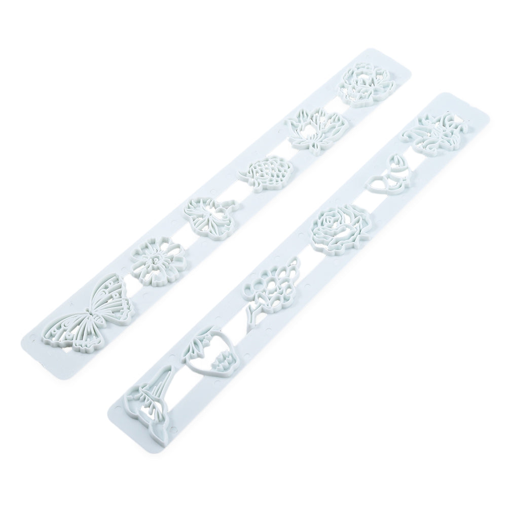 2pcs Fondant Cake Cookie Flower Bird Mold Decorating Cutter