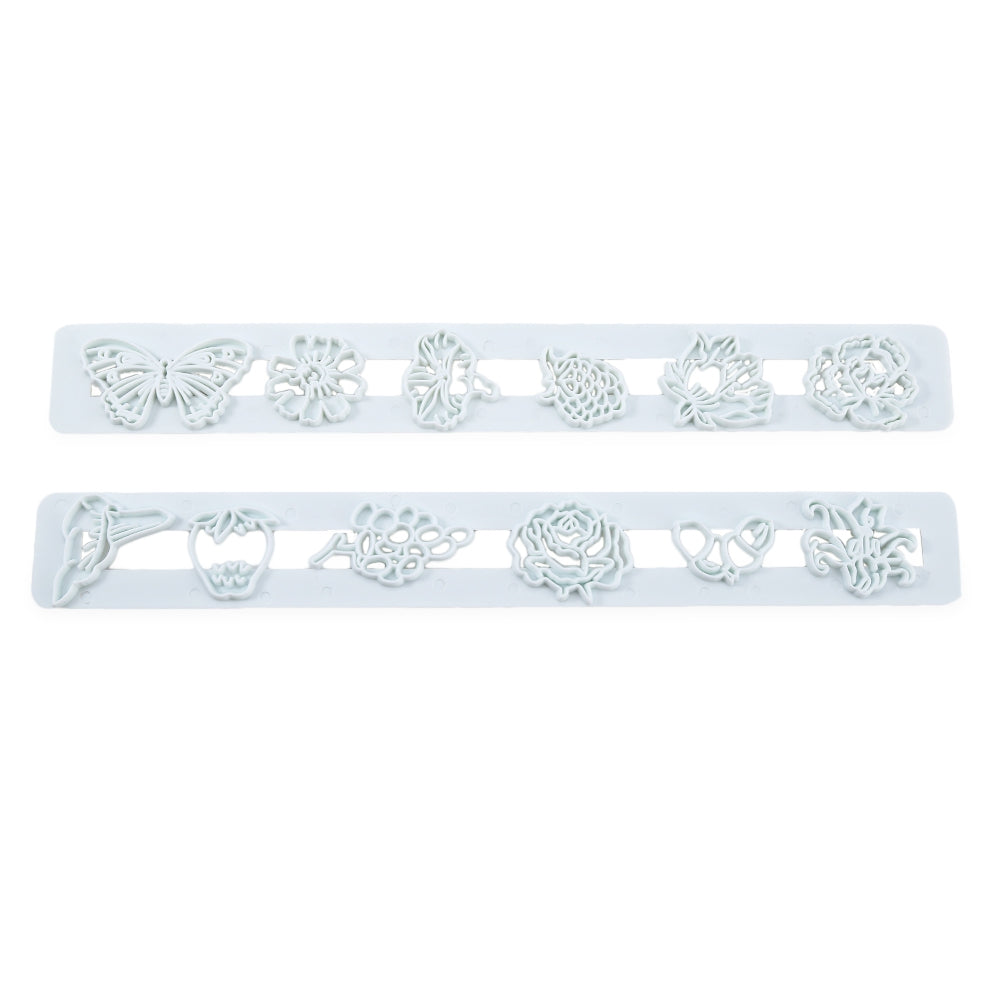 2pcs Fondant Cake Cookie Flower Bird Mold Decorating Cutter