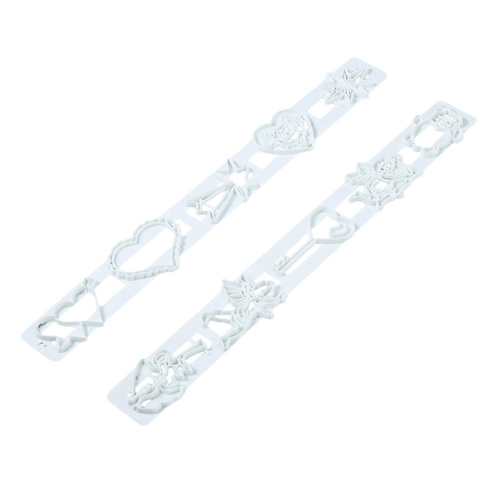 2pcs Fondant Love Heart Cake Cookie Mold Decorating Cutter