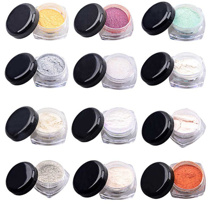 2ml Colorful Glitter Magic Mirror Chrome Effect Dust Shimmer Nail Art Powder