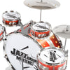 Kids Drums Kit Musical Instrument Toy with Cymbals Stool Christmas Birthday Gift