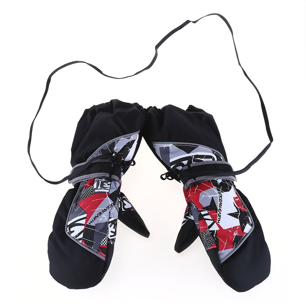 Marsnow Paired Children Waterproof Windproof Thicken Warm Protection Anti-slip Outdoor Skiing Mountaineering Gloves