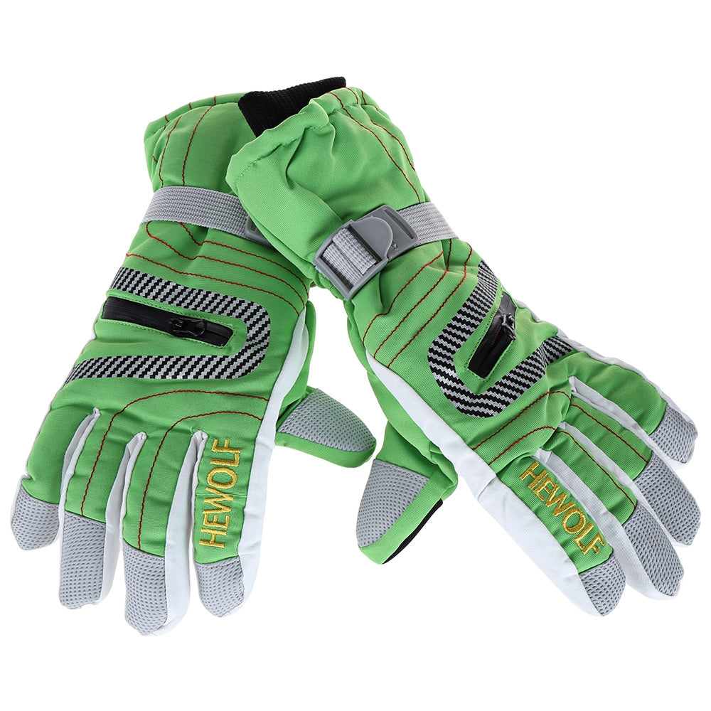 Hewolf 1662 Paired Men Women Waterproof Windproof Thicken Warm Anti-slip Skiing Mountaineering Gloves