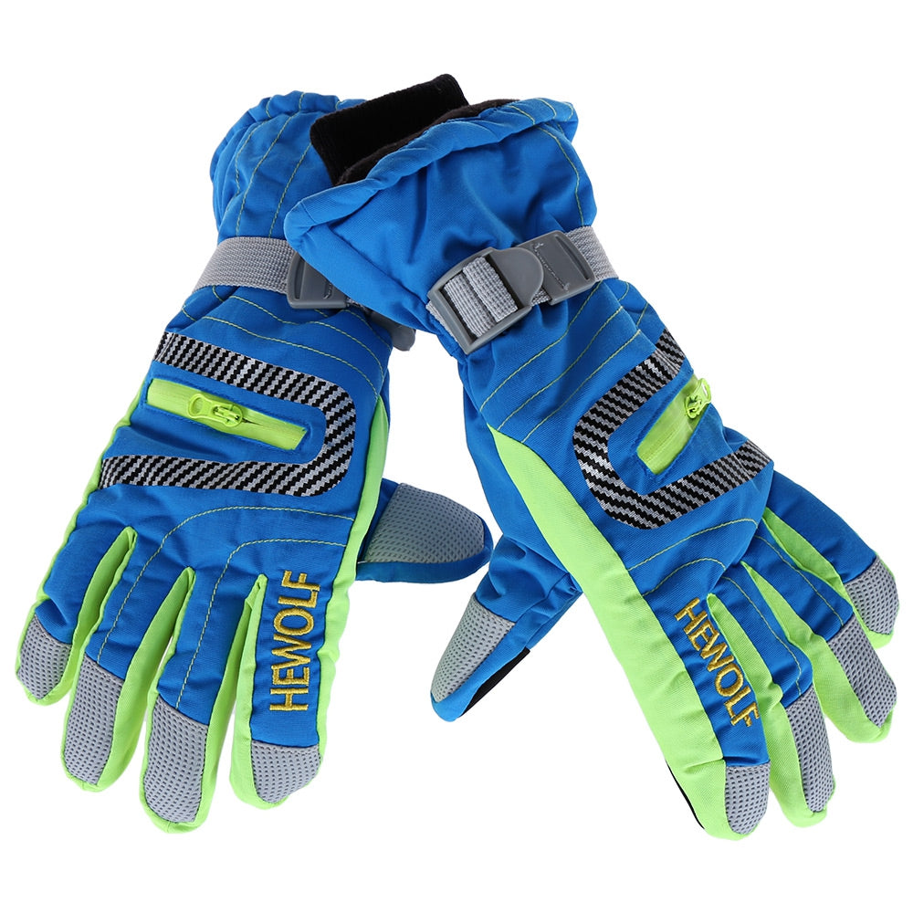 Hewolf 1662 Paired Men Women Waterproof Windproof Thicken Warm Anti-slip Skiing Mountaineering Gloves