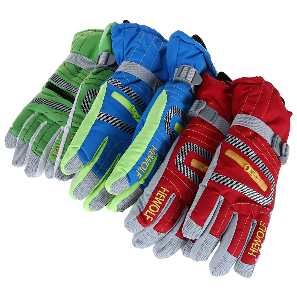 Hewolf 1662 Paired Men Women Waterproof Windproof Thicken Warm Anti-slip Skiing Mountaineering Gloves