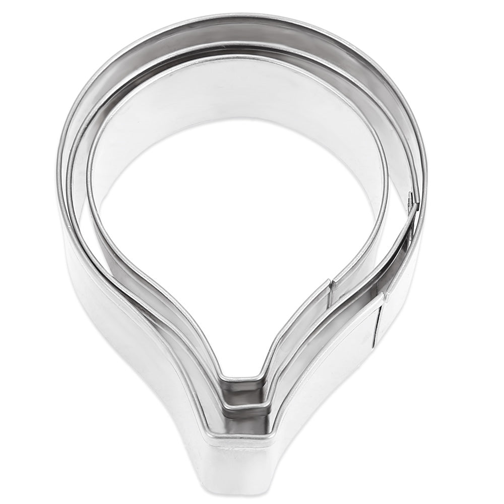 3pcs Flower Petal Stainless Steel Sugarcraft Cake Cutter Baking Mold