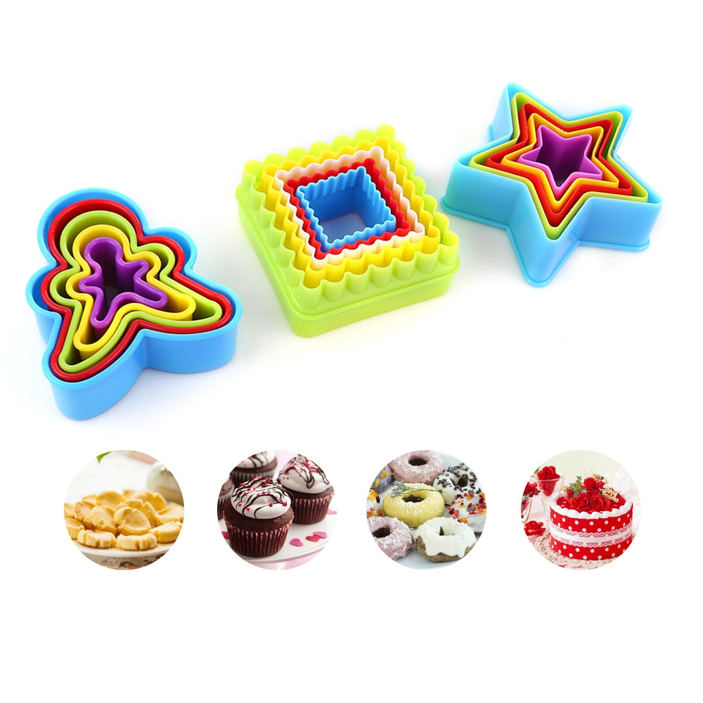 5 PCS DIY Fondant Cake Molds Baking Tool Decorating Moulds