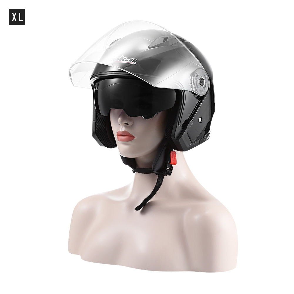 JIEKAI JK - 512 Motorcycle Open Face Helmet with Dual Lens