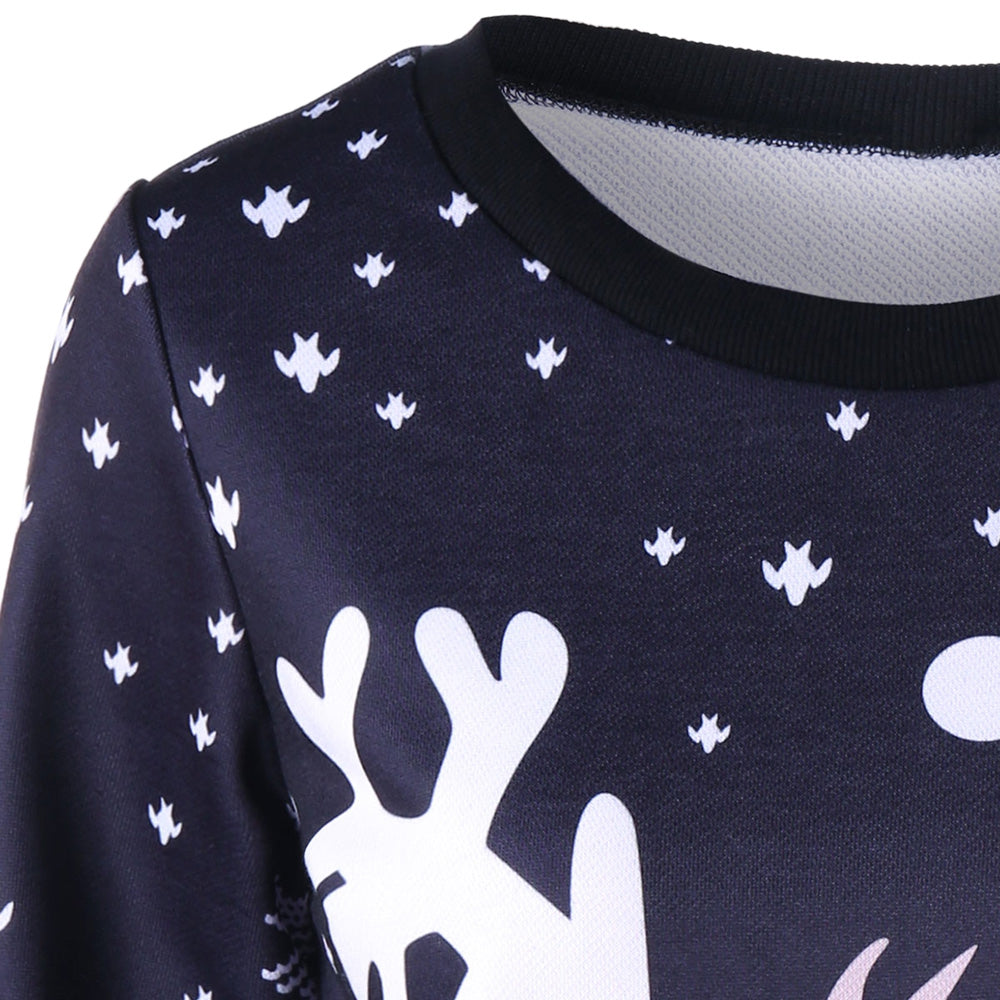 Ugly Christmas Elk Snowflake Sweatshirt