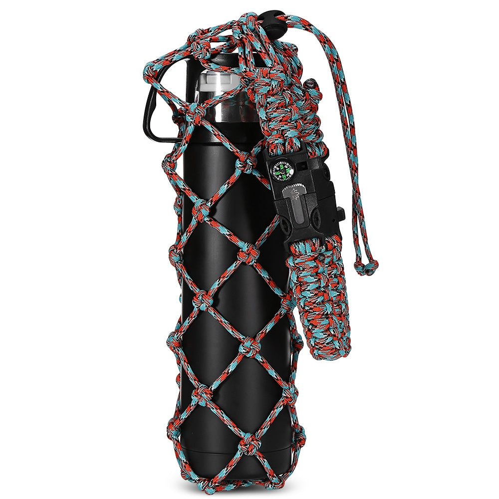 Gameit Flask Water Bottle Carrier 18m Paracord Net Holder