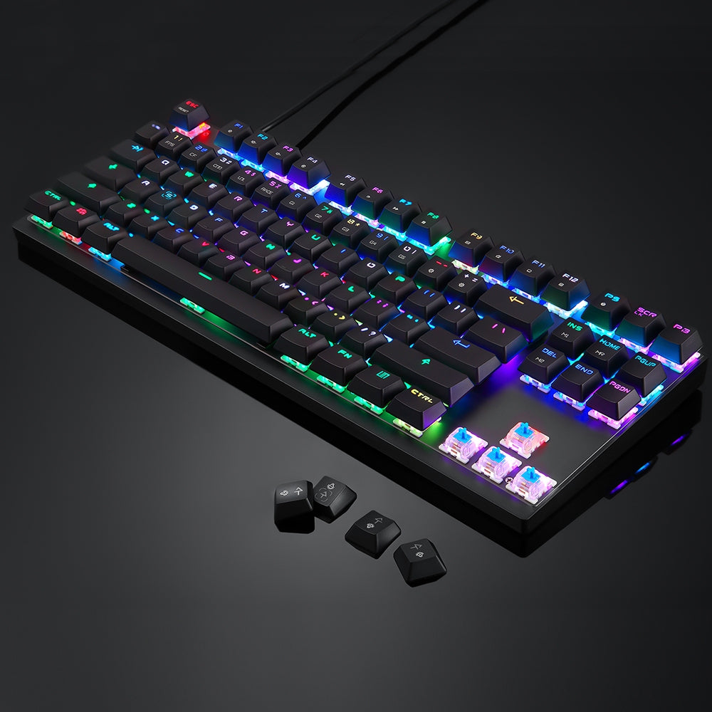Motospeed K82 USB Wired Mechanical Keyboard with RGB Backlight All-key Anti-ghost