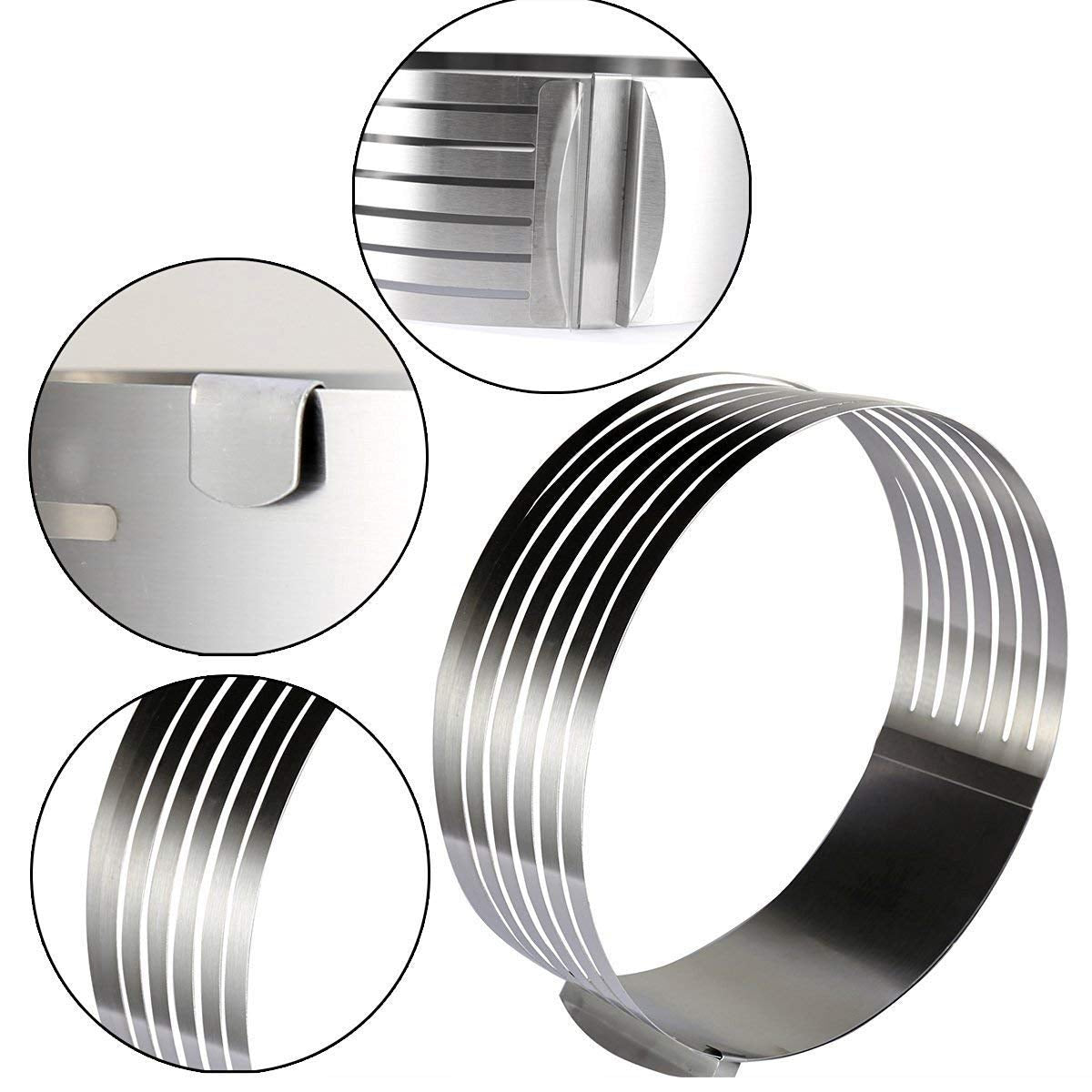 Layer Cake Slicer Adjustable Retractable Stainless Steel Mousse Mold Round Baking Kit Mould Cut Tools