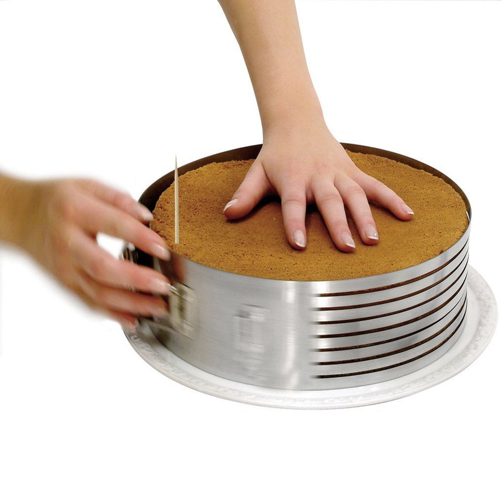Layer Cake Slicer Adjustable Retractable Stainless Steel Mousse Mold Round Baking Kit Mould Cut Tools