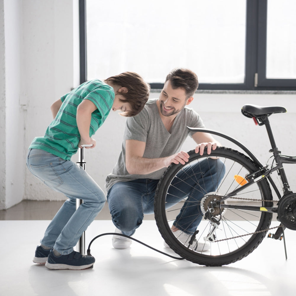 Deemount Bicycle Pump with Foot Peg Aluminum Alloy 160 psi