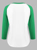 Christmas Graphic Print Baseball Tee