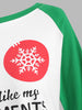 Christmas Graphic Print Baseball Tee
