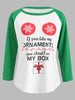Christmas Graphic Print Baseball Tee