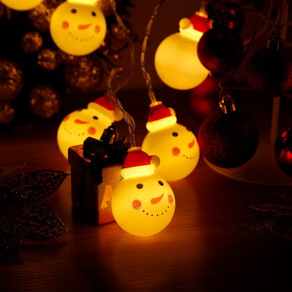 1.2M 10 LEDs Snowman Light String Lamp for Christmas Home Party