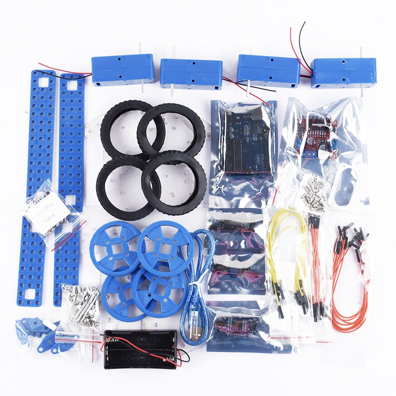 PXWG 1TJ00011 Infrared Ultrasonic Obstacle Avoidance Car Set Toy