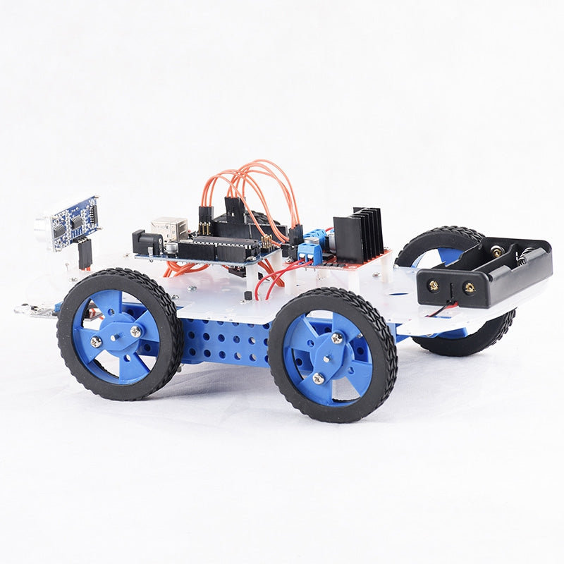 PXWG 1TJ00011 Infrared Ultrasonic Obstacle Avoidance Car Set Toy