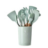 Household Silicone Wooden Cooking Utensil Kitchen Accessories Set