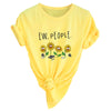 SC232 Sunflower Printed Short Sleeved Women T-shirt