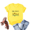 SC232 Sunflower Printed Short Sleeved Women T-shirt
