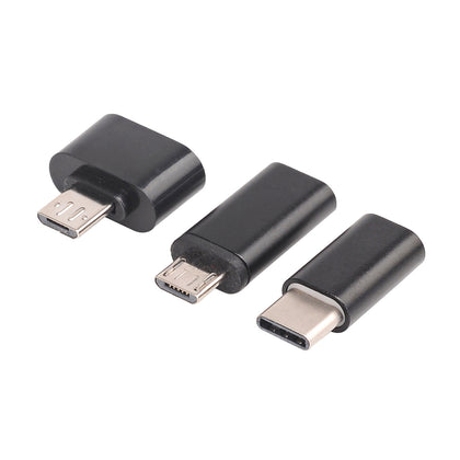 Micro USB to Type C Adapter + Micro USB OTG + Type C to Micro USB