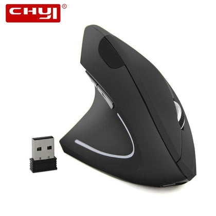 CHYI Left Hand Wireless Vertical Mouse Ergonomic 2.4Ghz 1600 DPI Optical USB Charging Left-handed Wireless Gaming Mouse For PC
